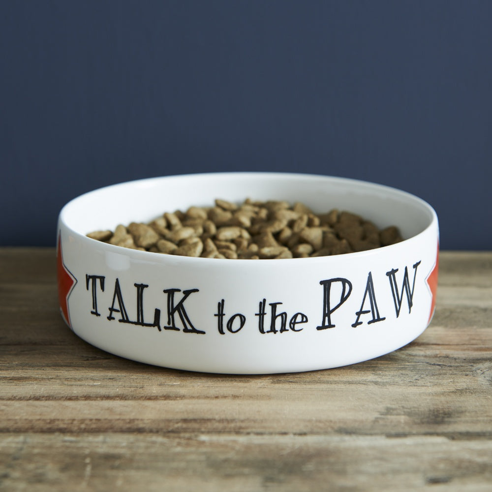 Sweet William Talk To The Paw Dog & Cat Bowl