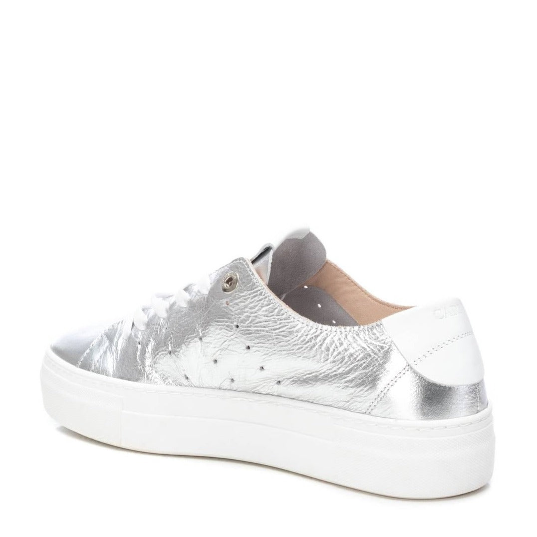 Carmela Silver Leather Trainers
