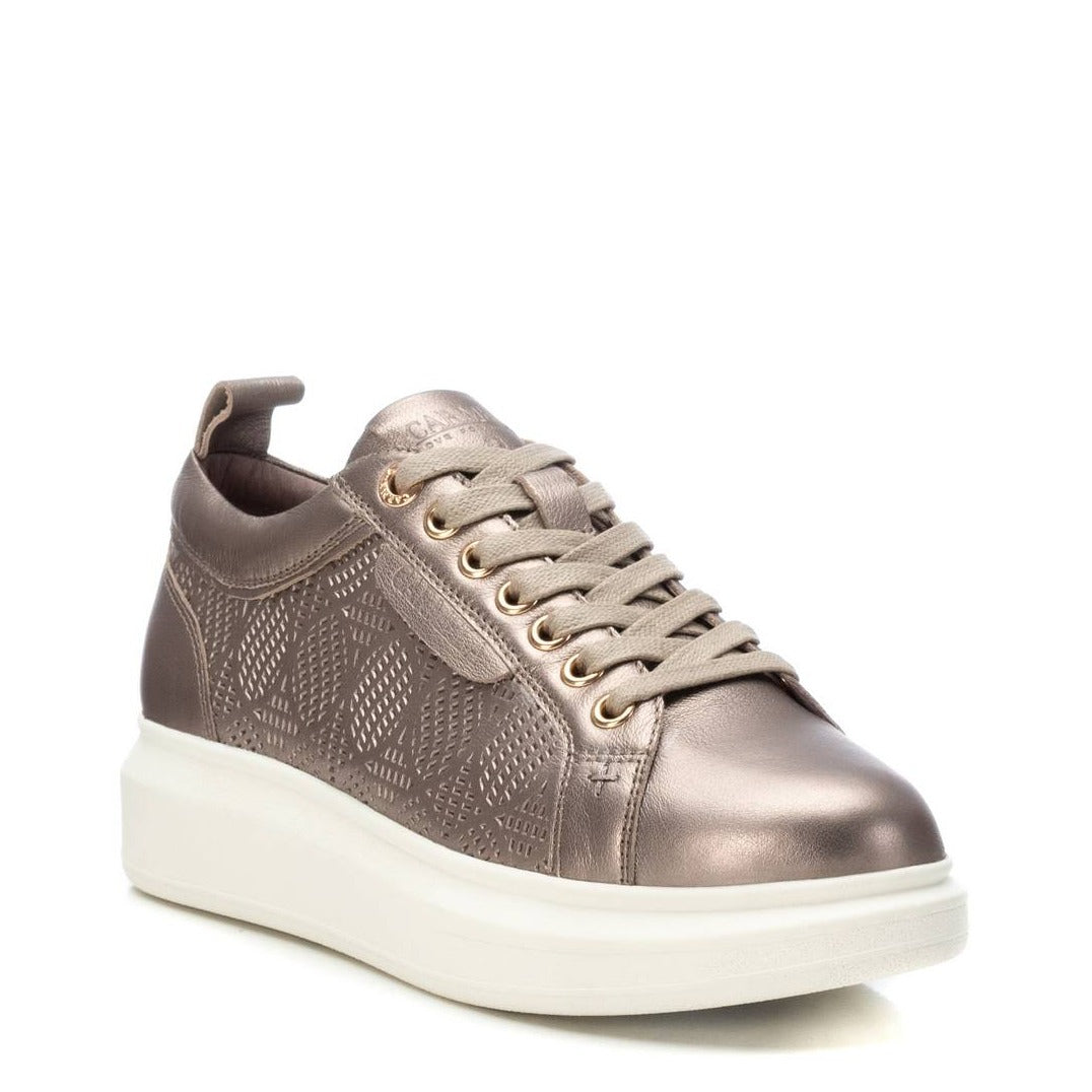 Carmela Openwork Metallic Leather Trainers