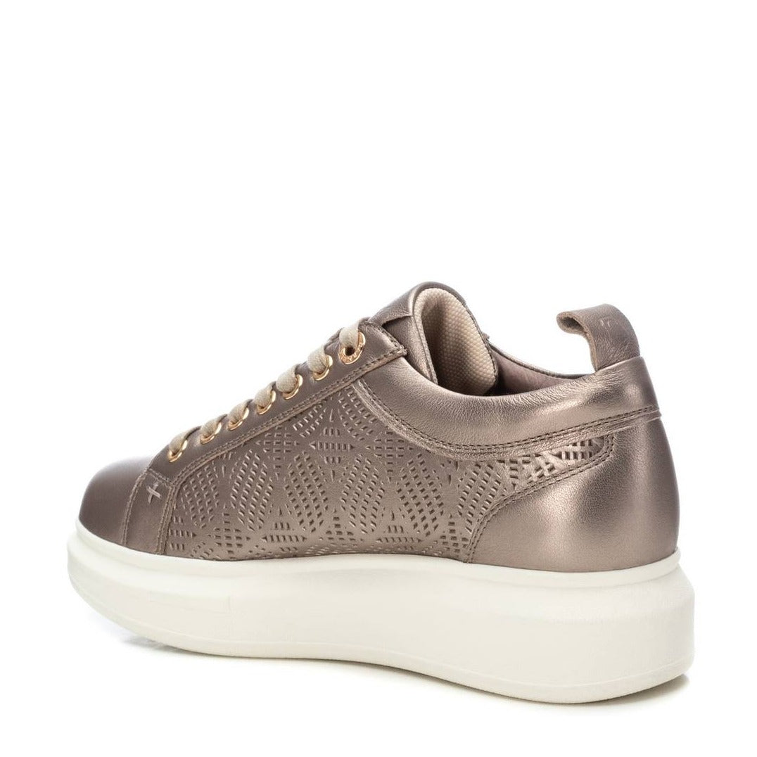 Carmela Openwork Metallic Leather Trainers