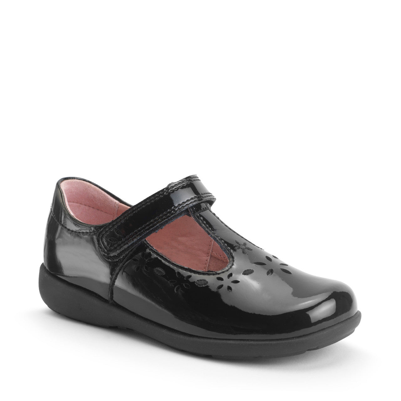 Start Rite Charlotte Patent Rip-Tape School Shoes