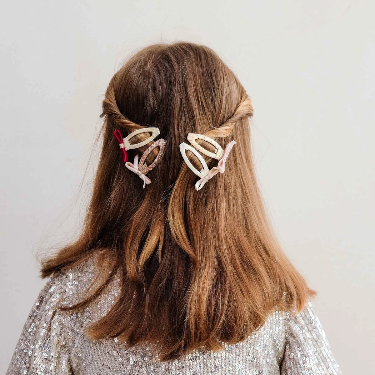 Mimi & Lula Skinny Velvet Bow Hair Clips