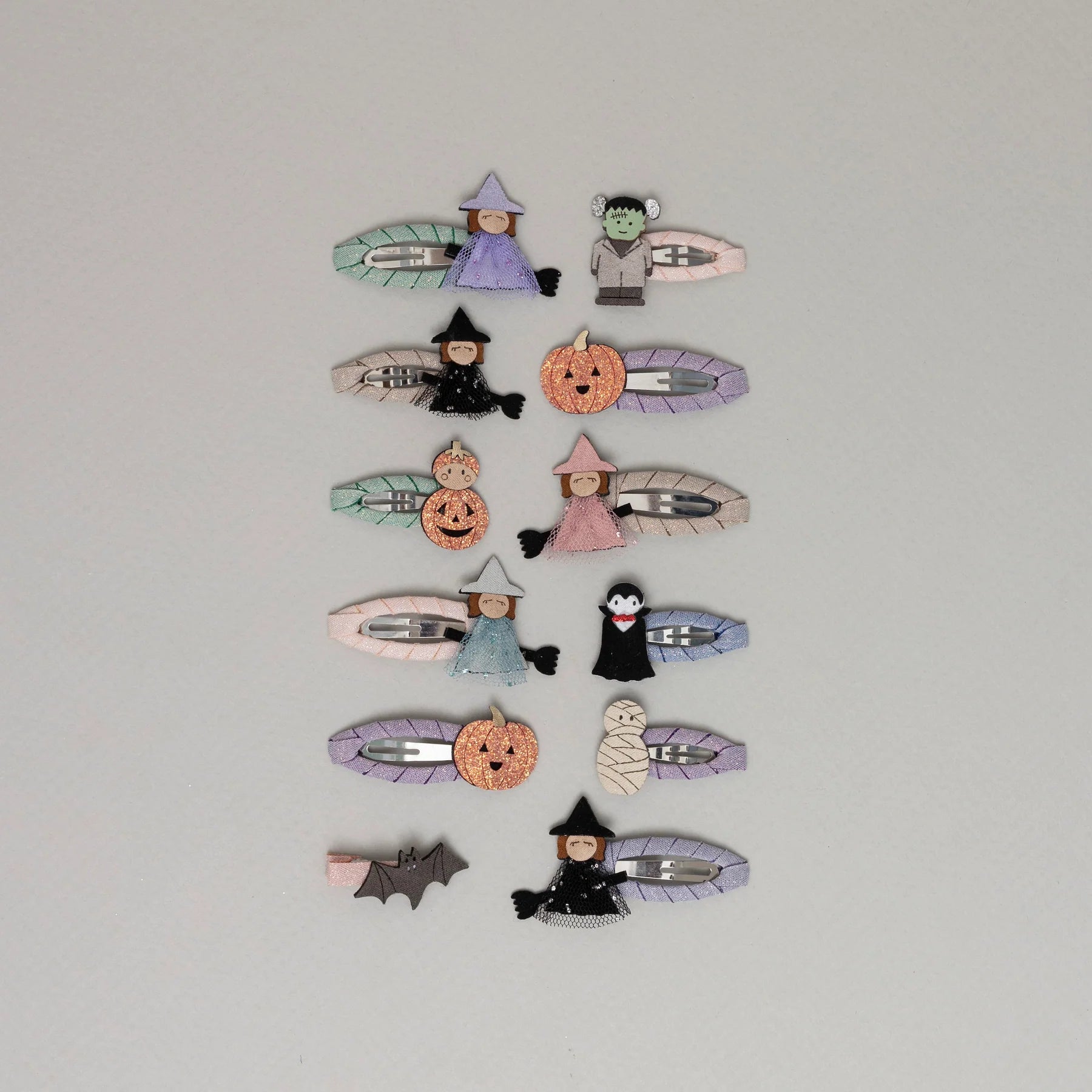 Mimi & Lula Pumpkin & Bat Clip Set
