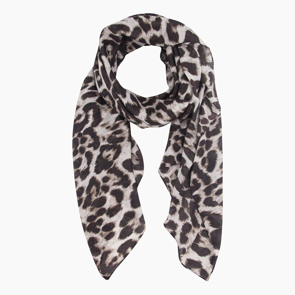 Large Leopard Print Lightweight Scarf
