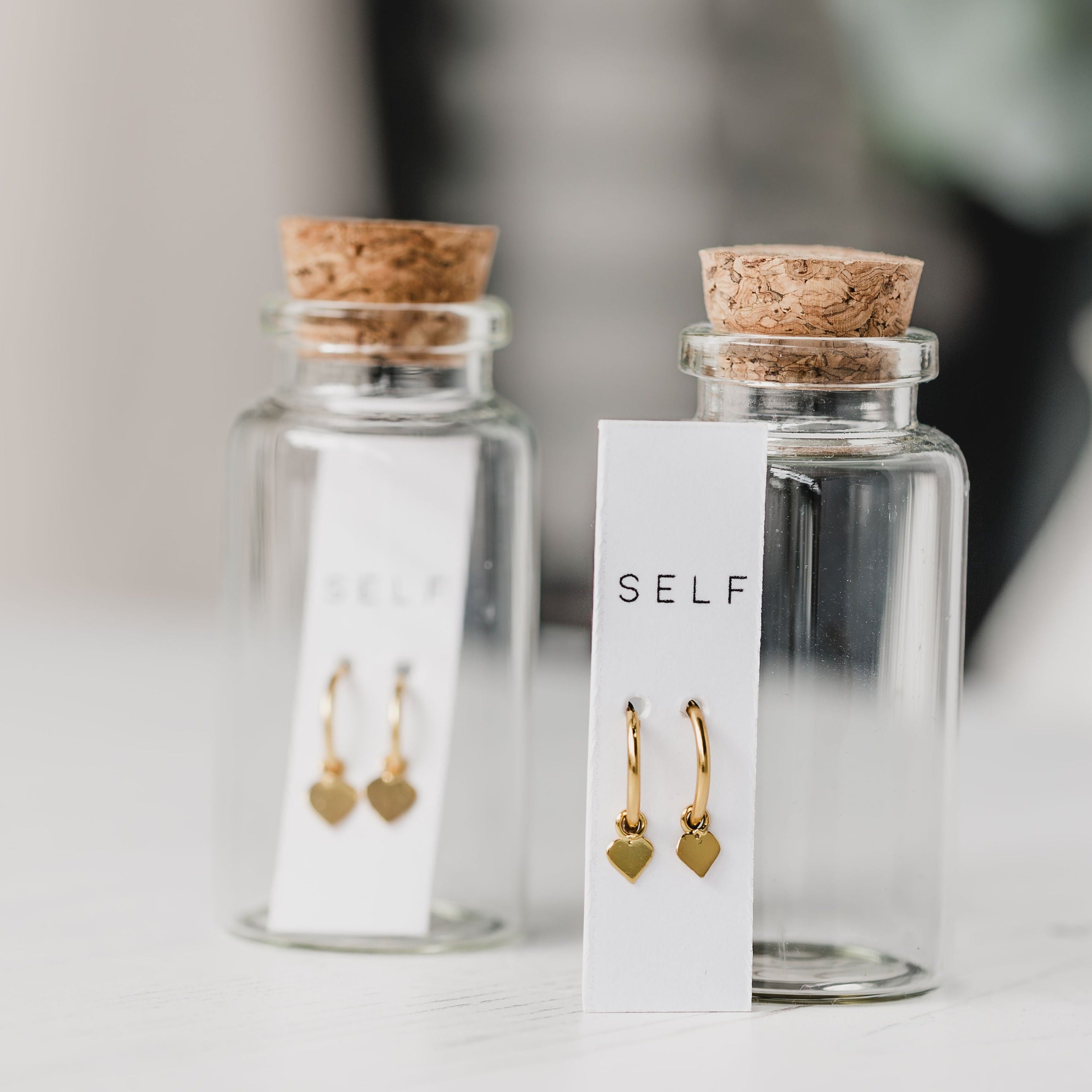Solid Heart Hoop Earrings