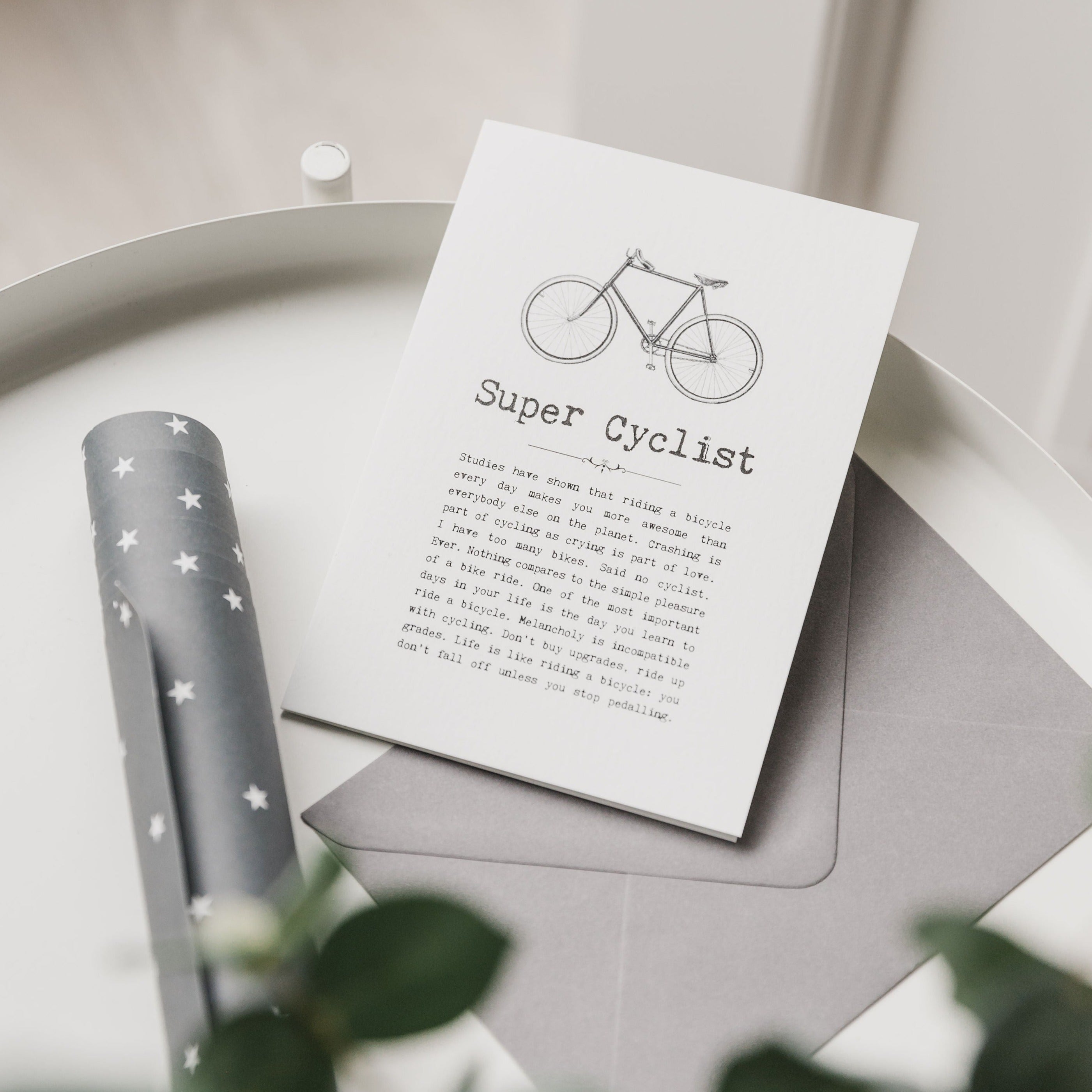Coulson Macleod Super Cyclist Greeting Card
