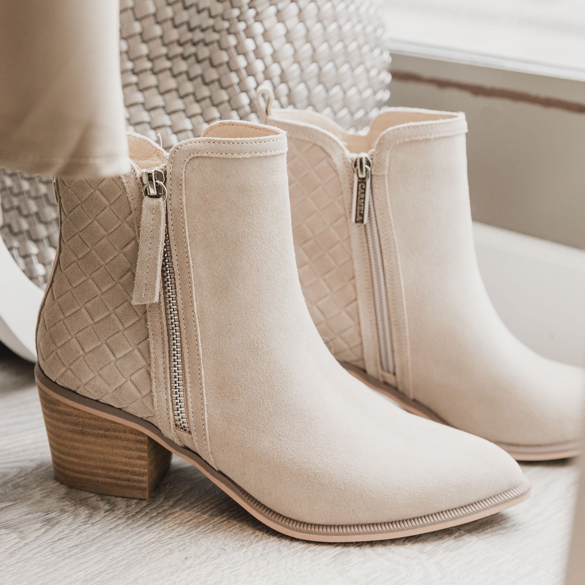 Carmela Ice Leather Ankle Boots