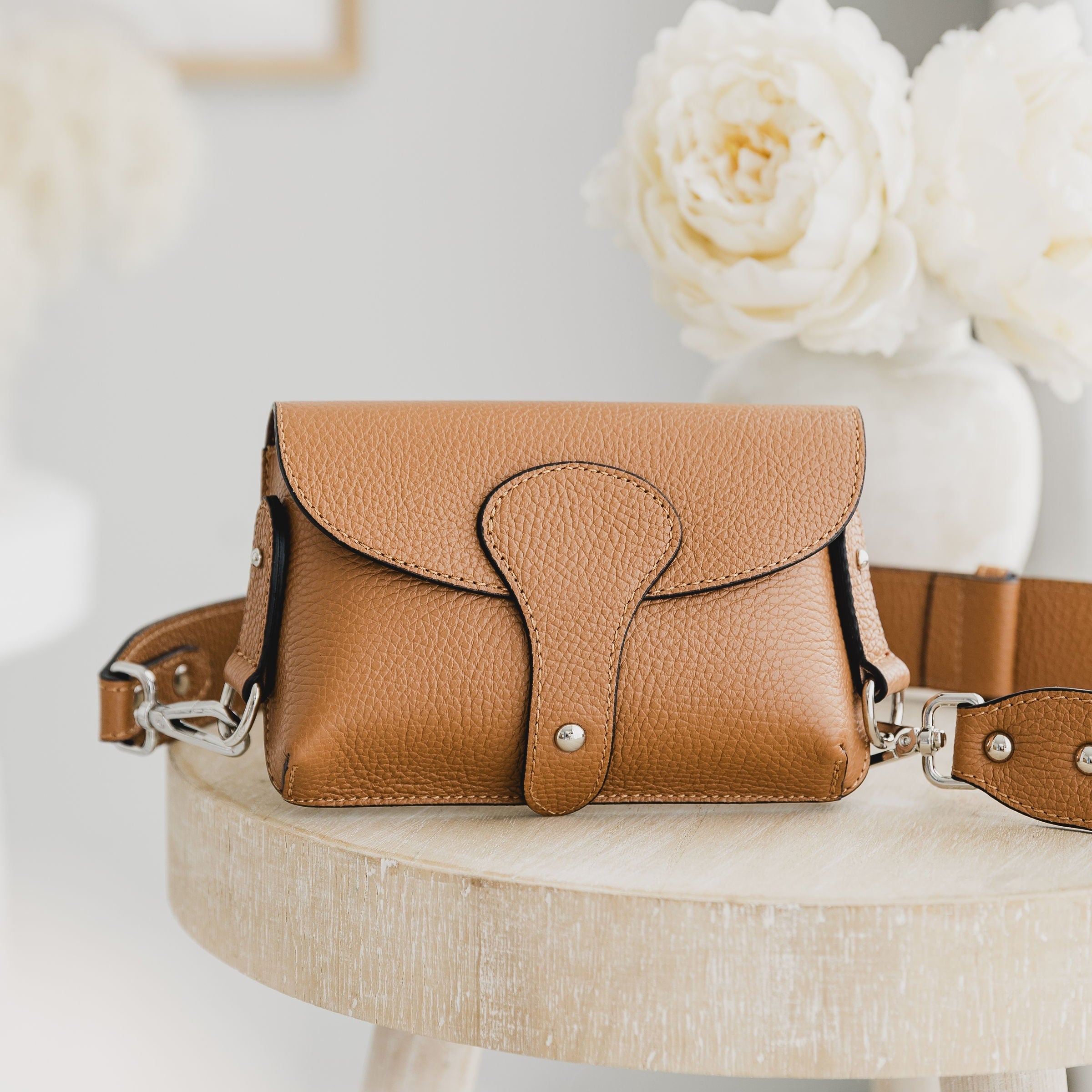 Emmeline Leather Cross Body Saddle Bag