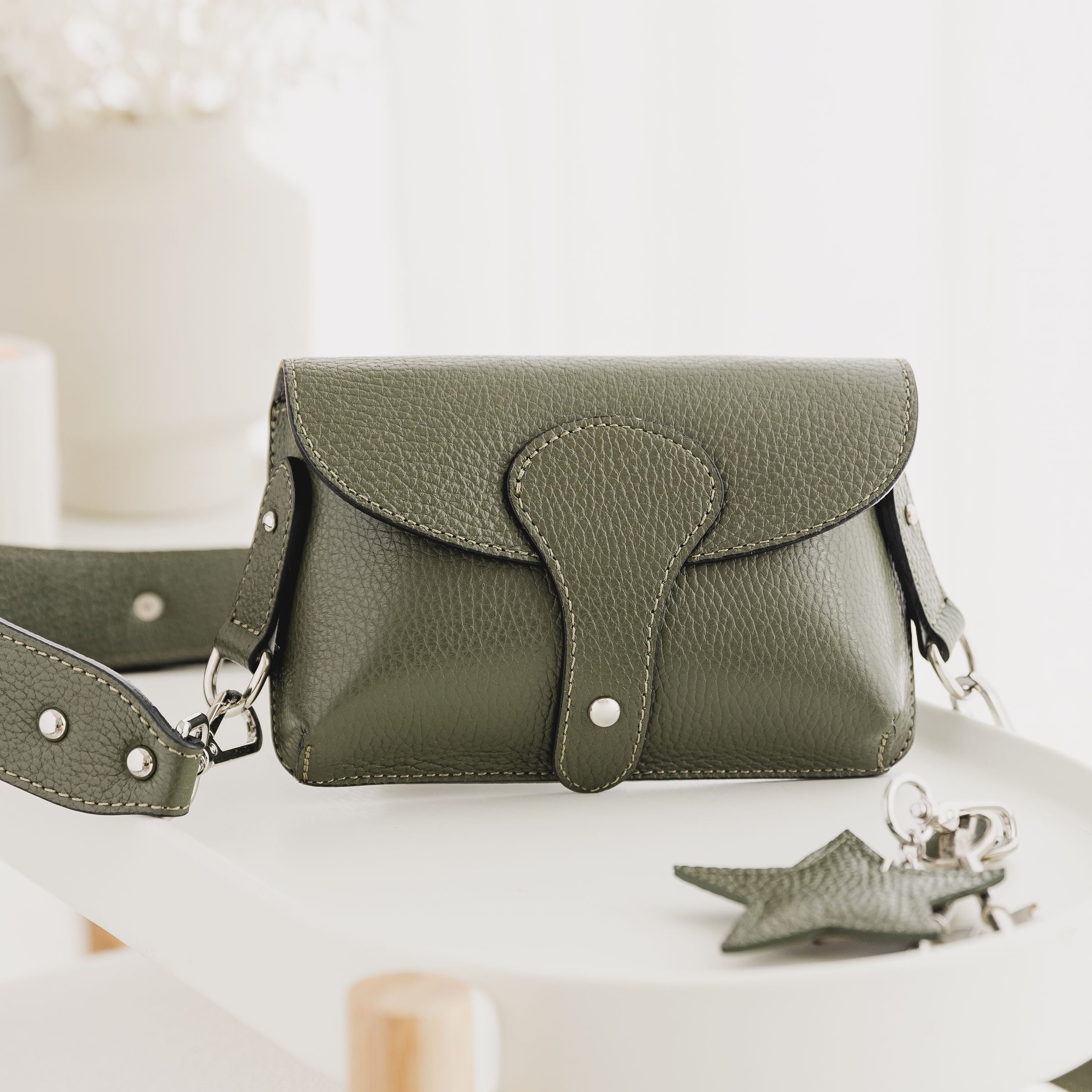 Emmeline Leather Cross Body Saddle Bag