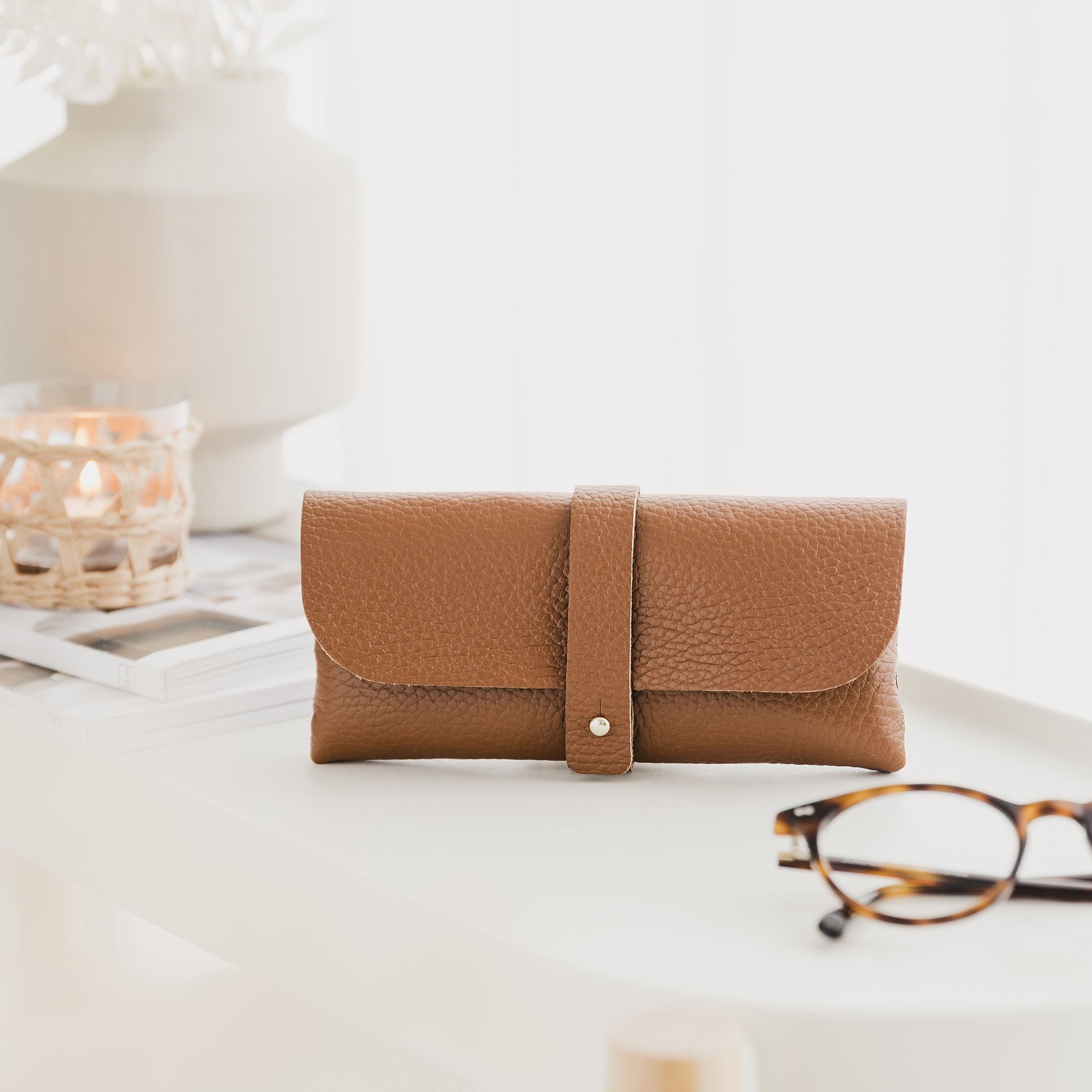 Marie Leather Glasses Case