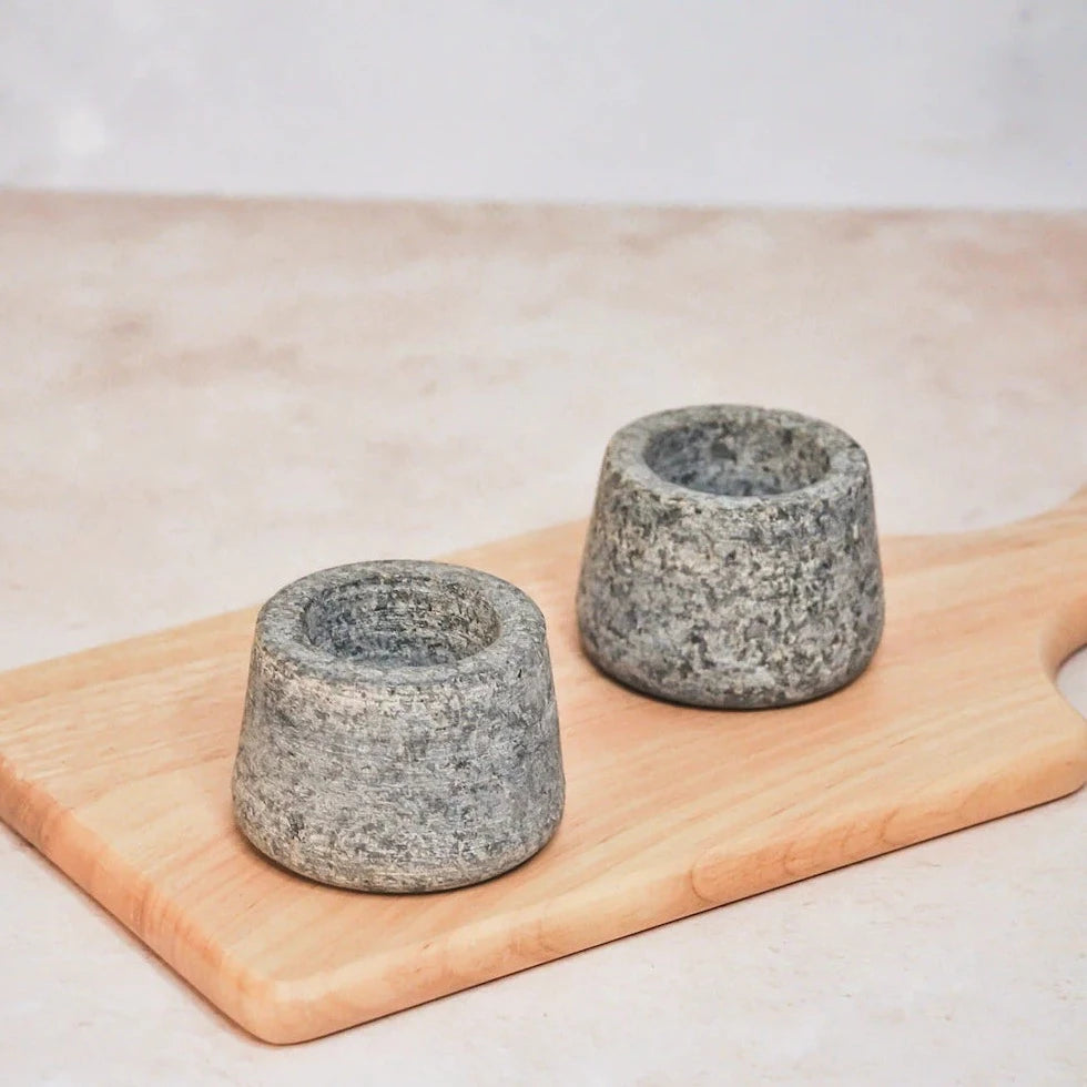 Granite Tealight Holders - Set Of Two