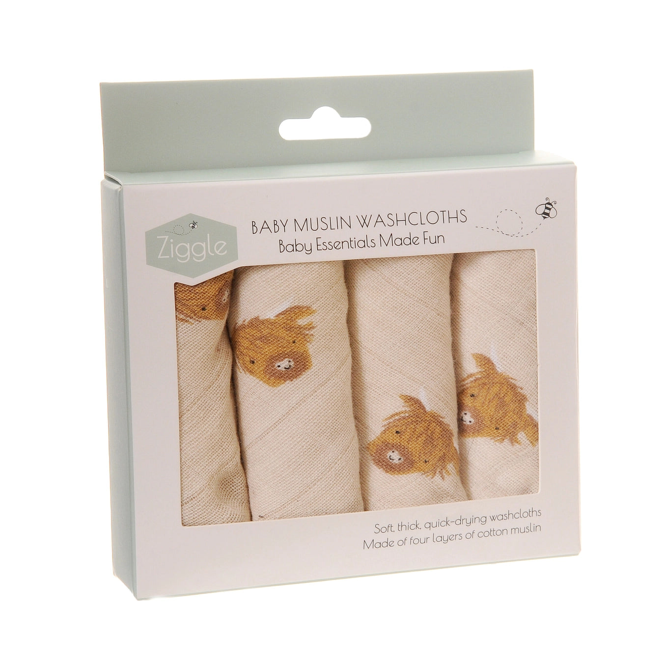 Cotton Animal Print Washcloths
