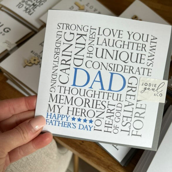 Jodie Gaul & Co 'Dad' Word Art Father's Day Card