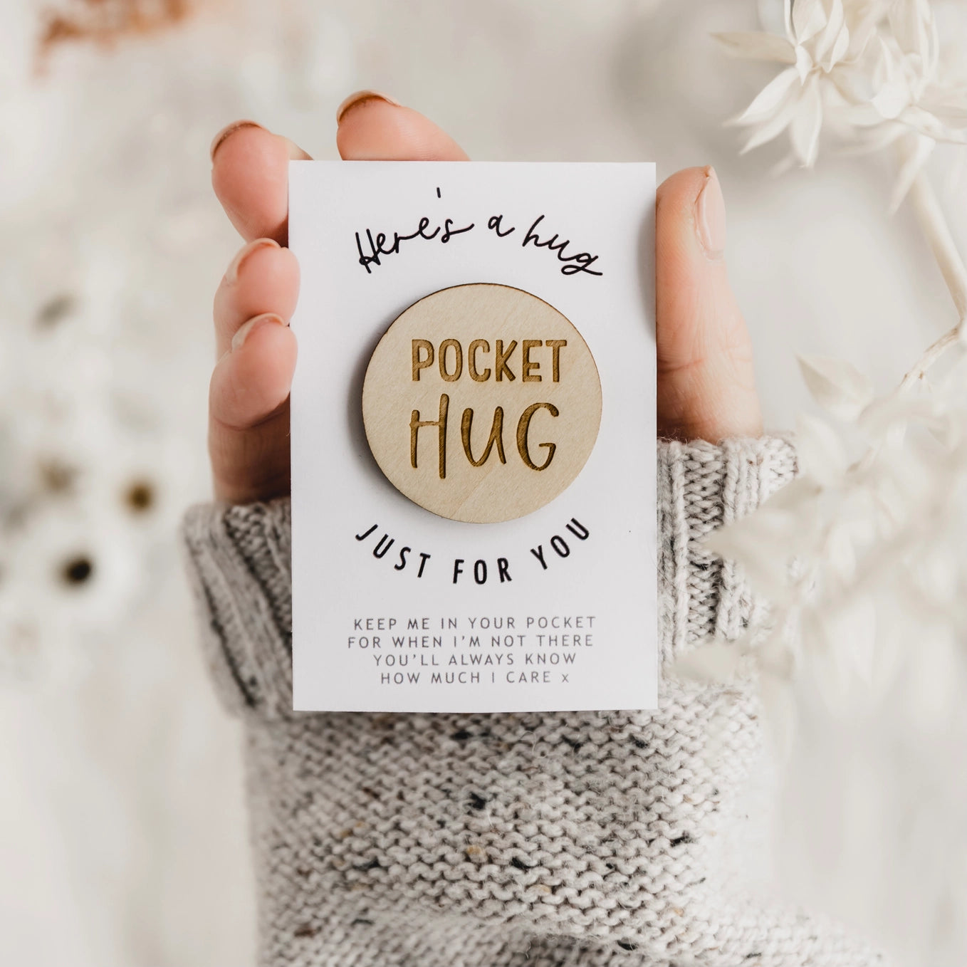 Jodie Gaul & Co Wooden Pocket Hug