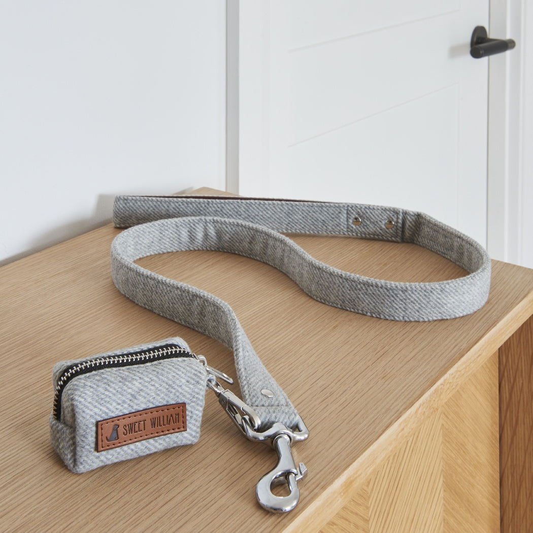 Sweet William Tweed Dog Poo Bag Holder - Grey