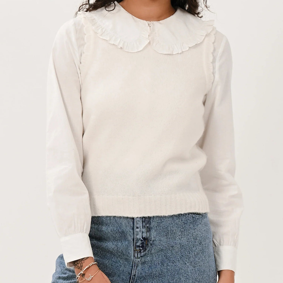 Saige Frill Peter Pan Collar Shirt