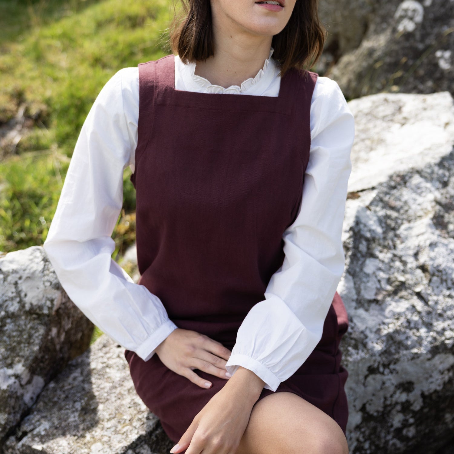 Cotton Scalloped Edge Shirt