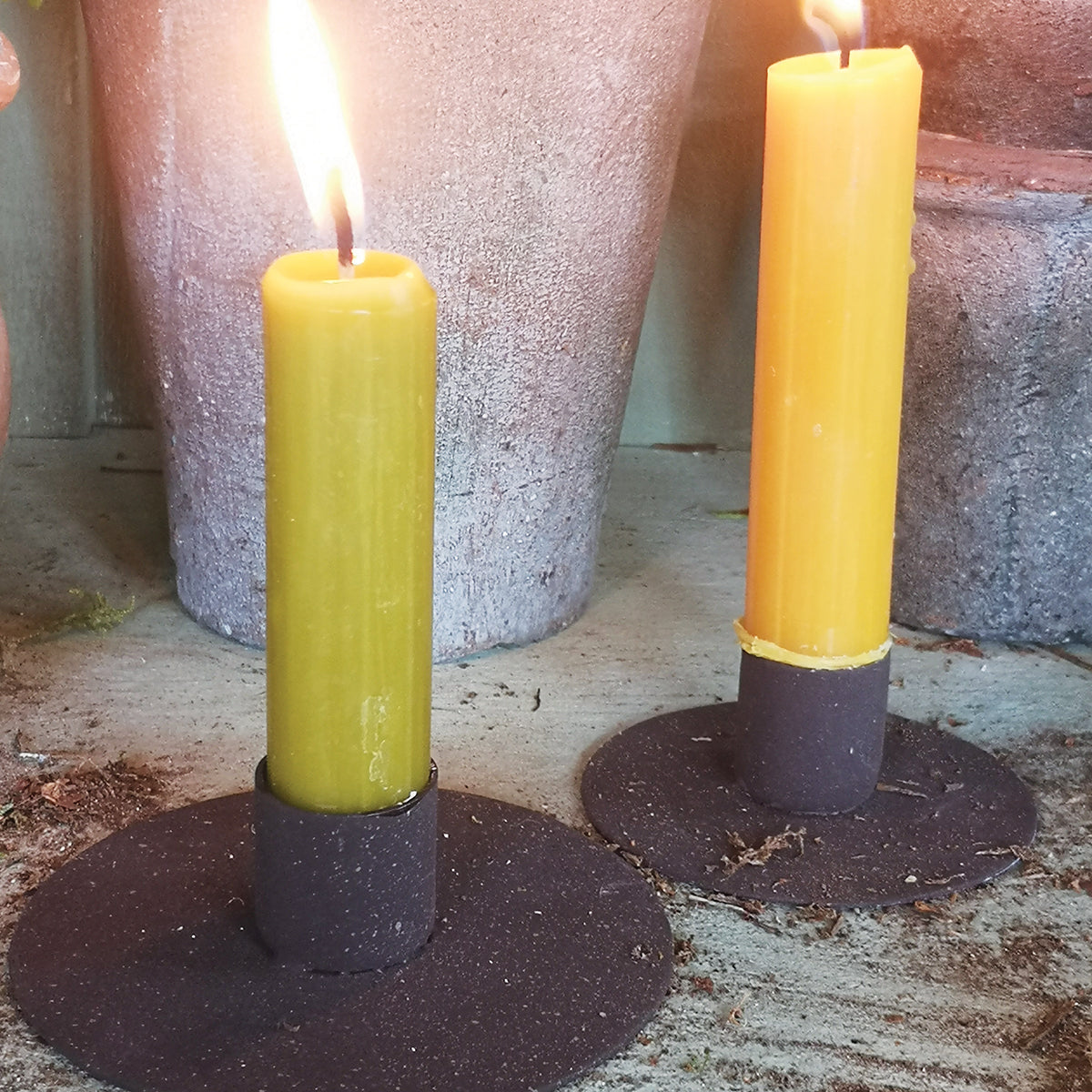 Antique Rust Simple Candle Holder (Small)