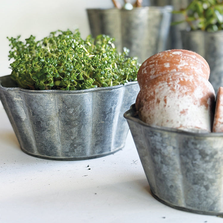 Silver Fluted Bowls (Set of 2)