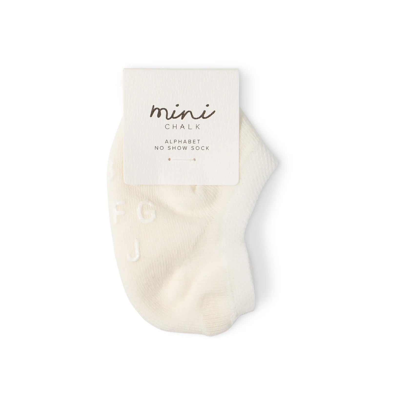 Chalk Mini Alphabet No Show Baby Socks