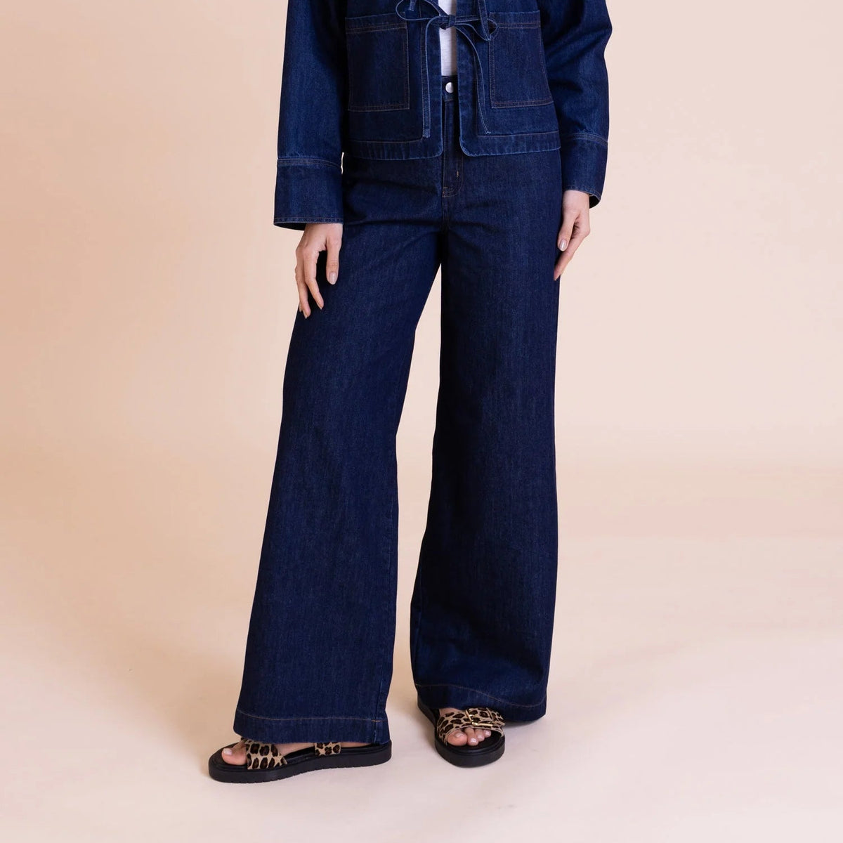 Saige Wide Leg Denim Jeans