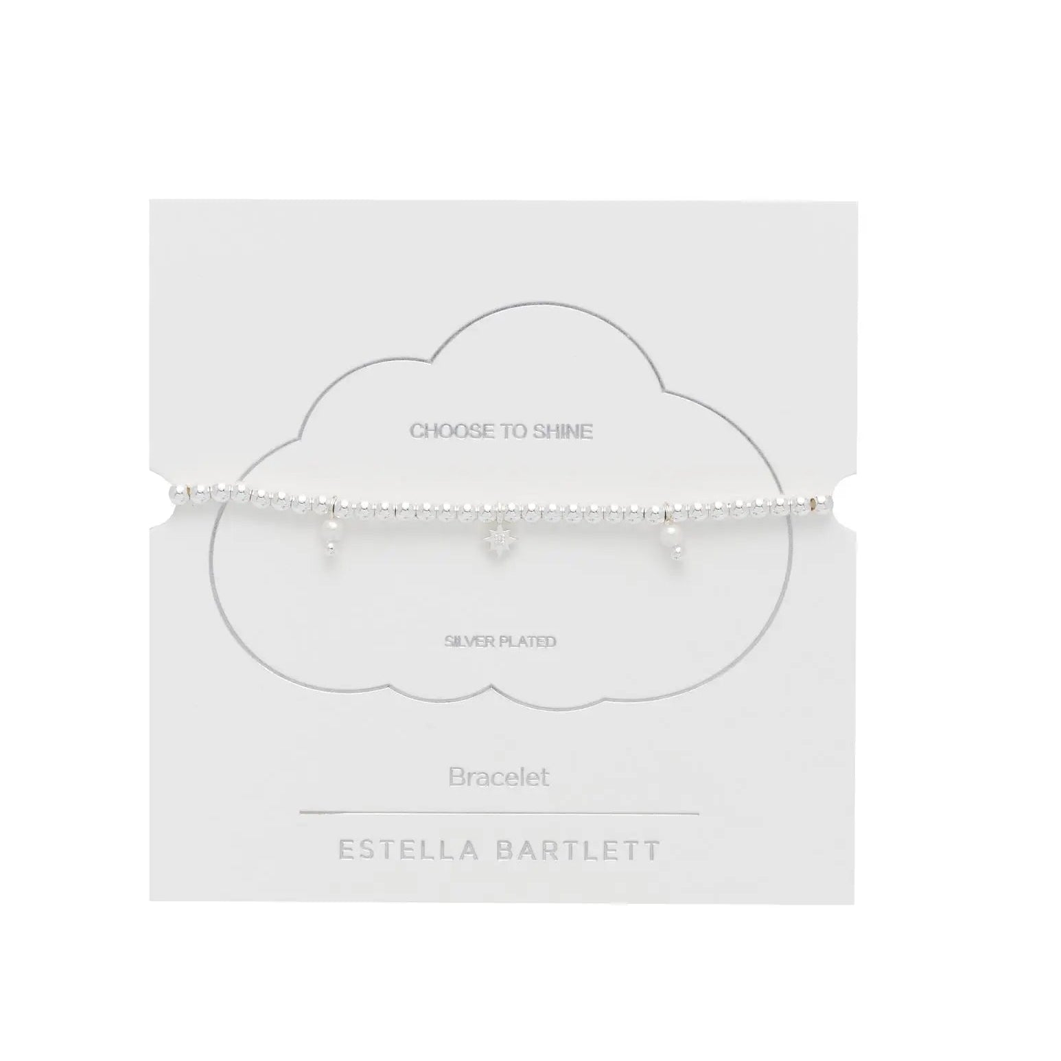 Beaded Star Pearl Charm 'Choose to Shine' Bracelet