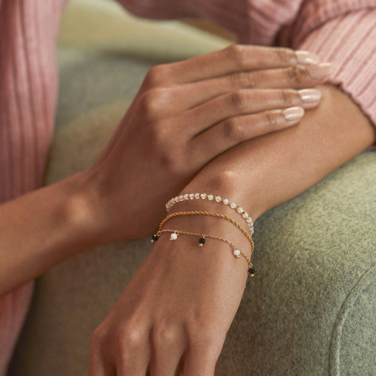 Moonstone Gemstone Amelia 'Love' Bracelet
