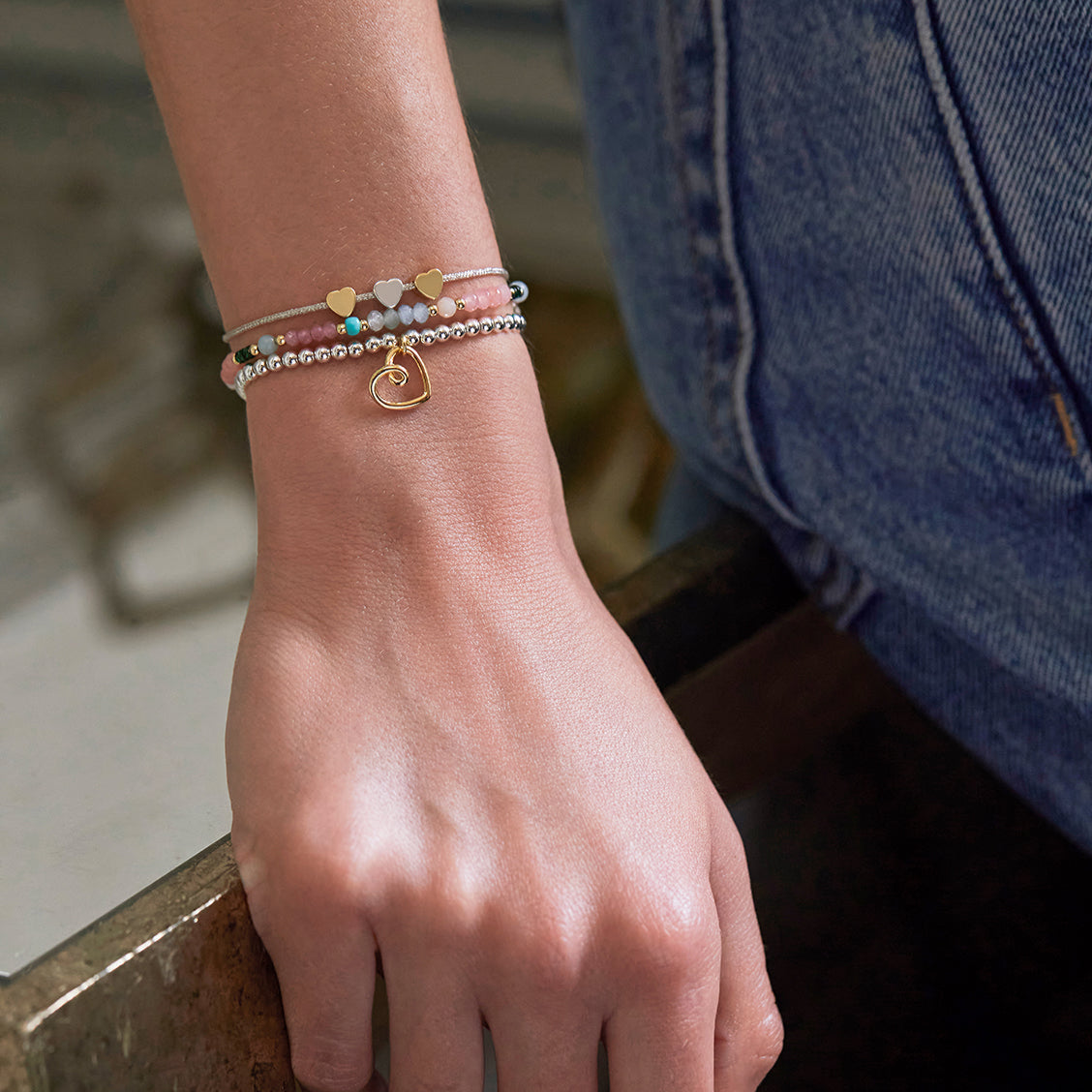 Triple Heart Macrame Friendship 'Love' Bracelet