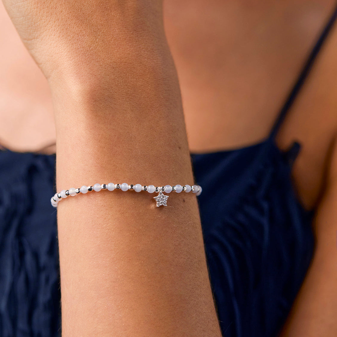 Liberty Star Charm 'Dream Without Limits' Gemstone Bracelet