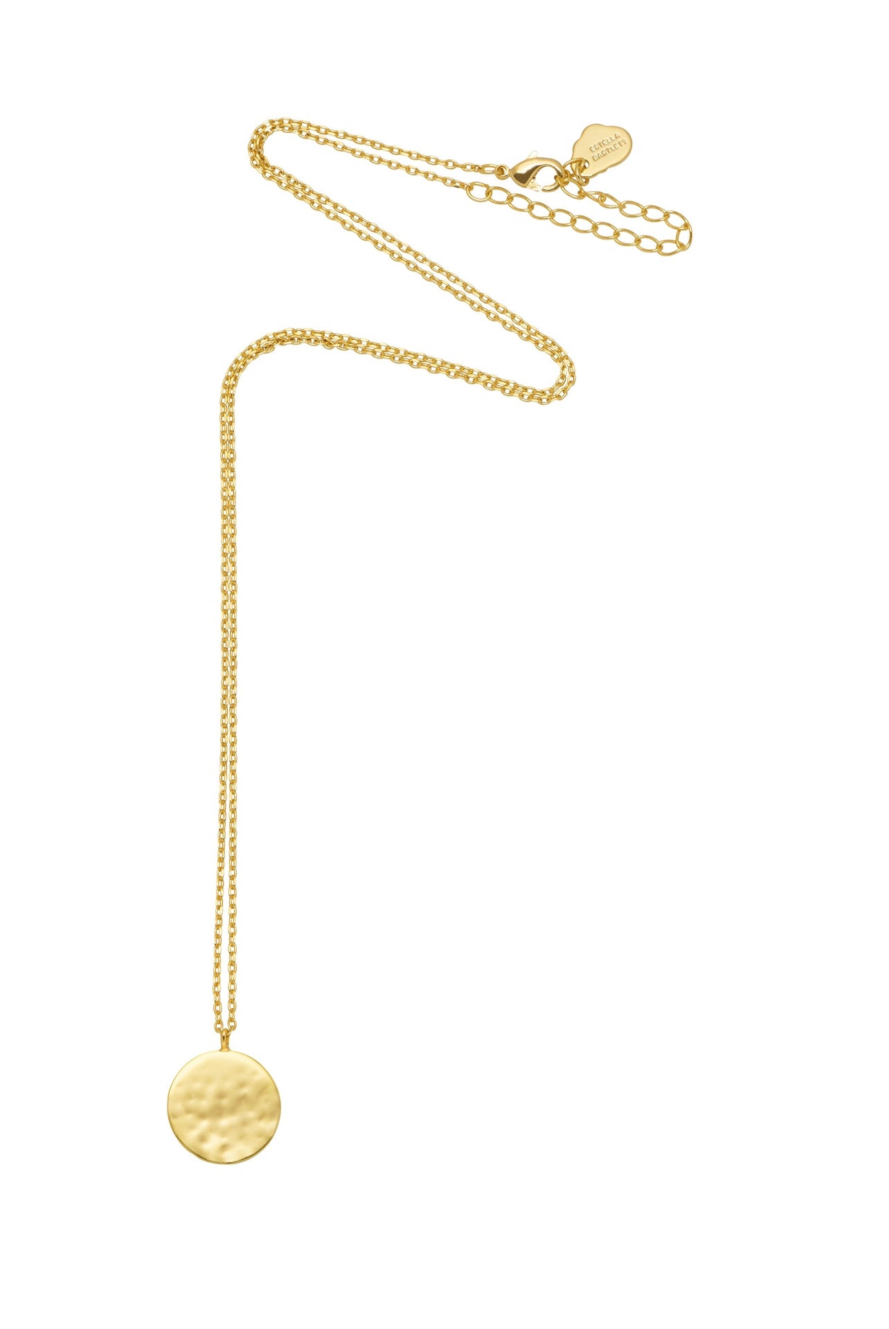 Hammered Disc Pendant Necklace