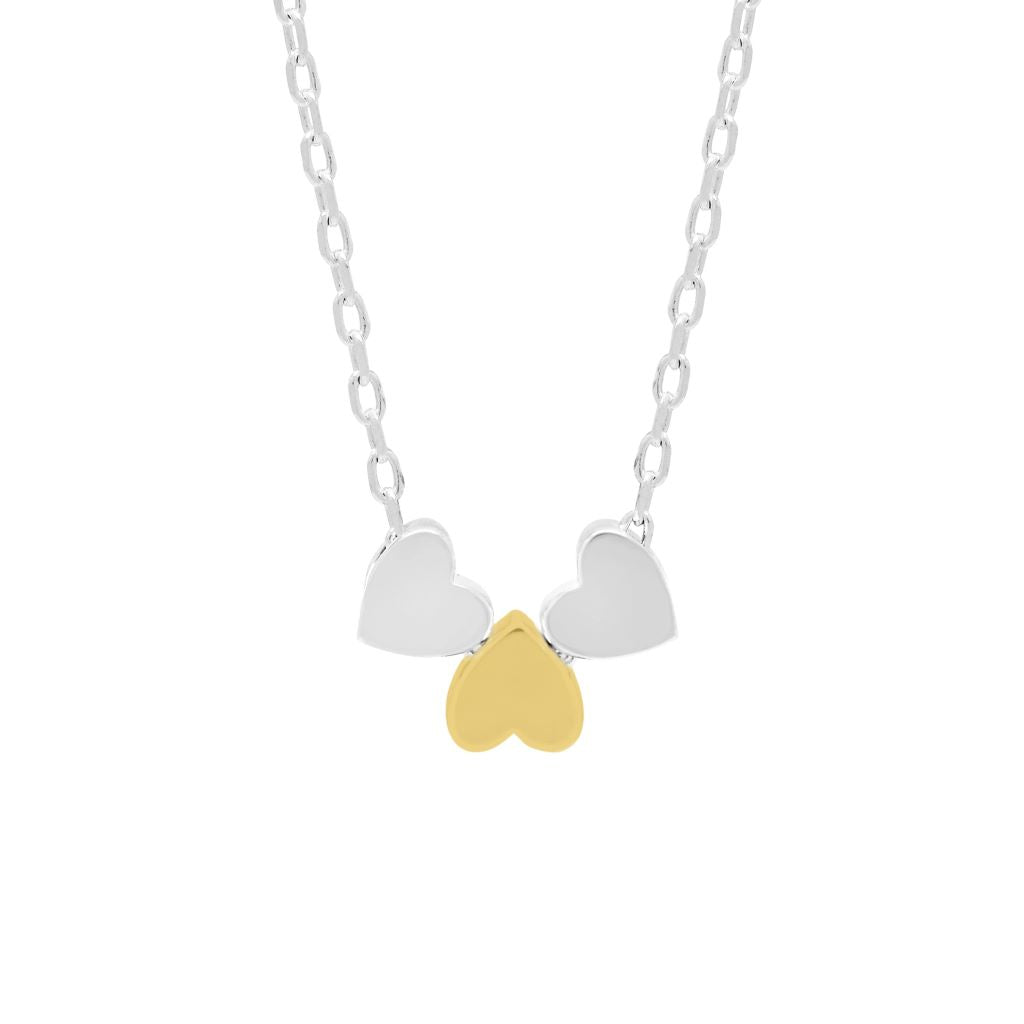 Trio Heart 'Love' Necklace