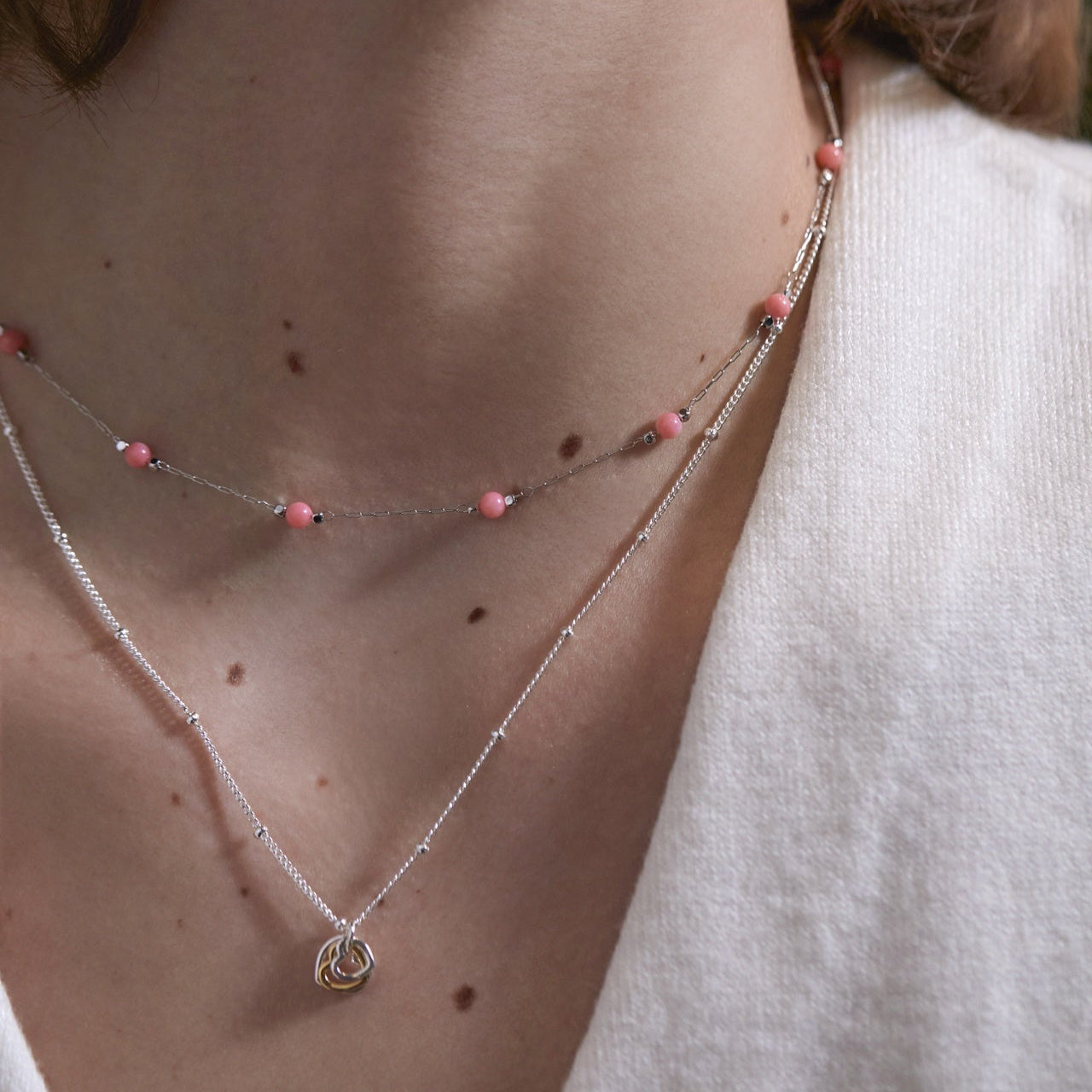 Mixed Triple Heart 'Soft Heart, Sweet Soul' Necklace