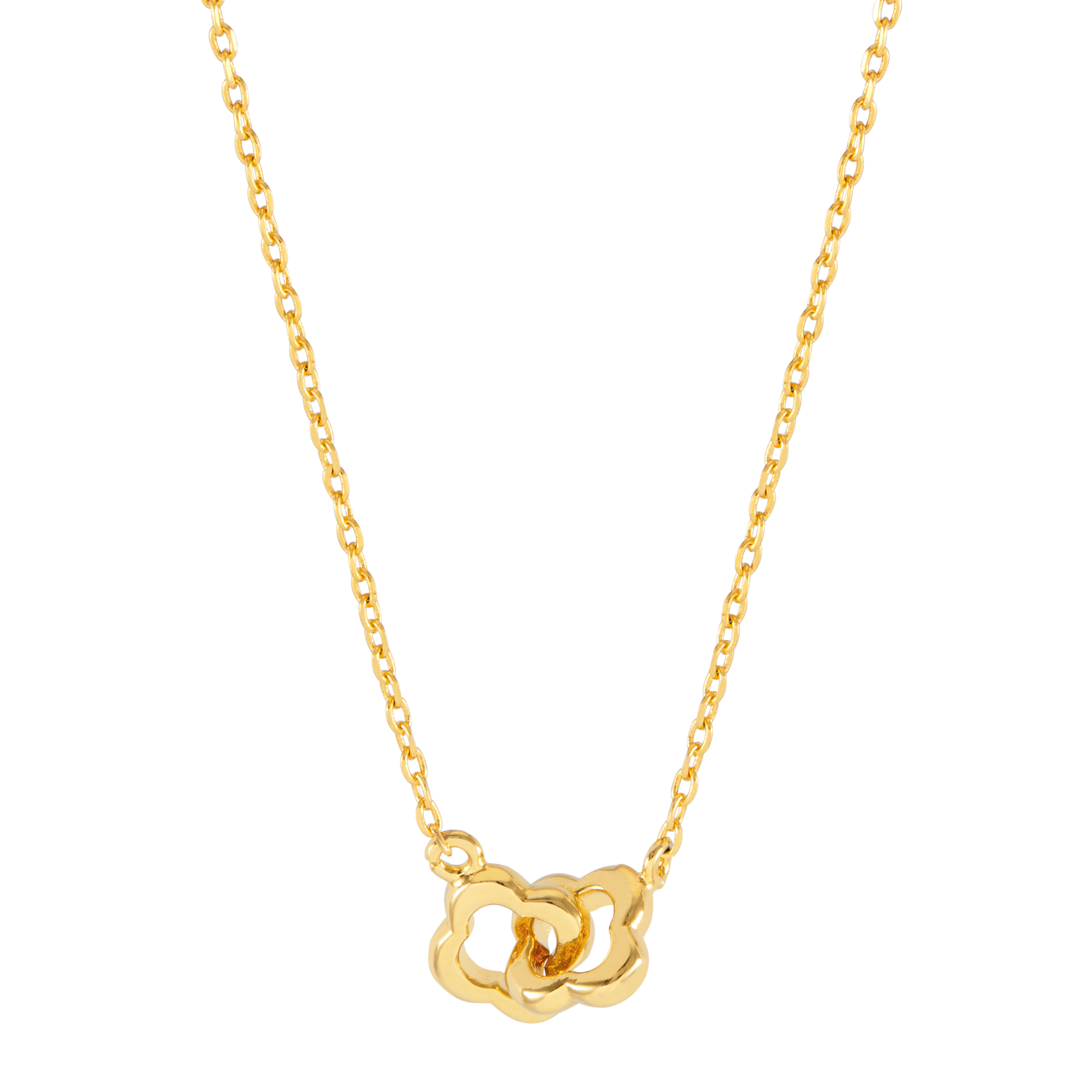 Estella Bartlett Gold Double Linked Flower Necklace