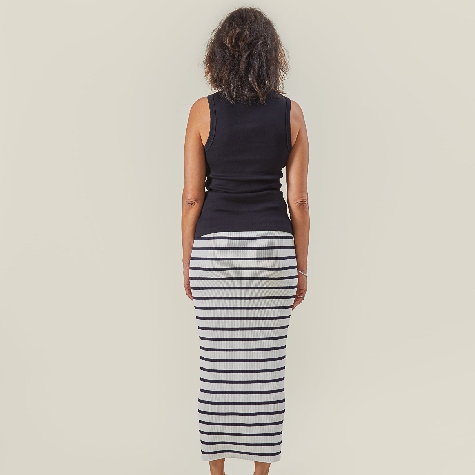 Chalk Ellen Ribbed Vest Top