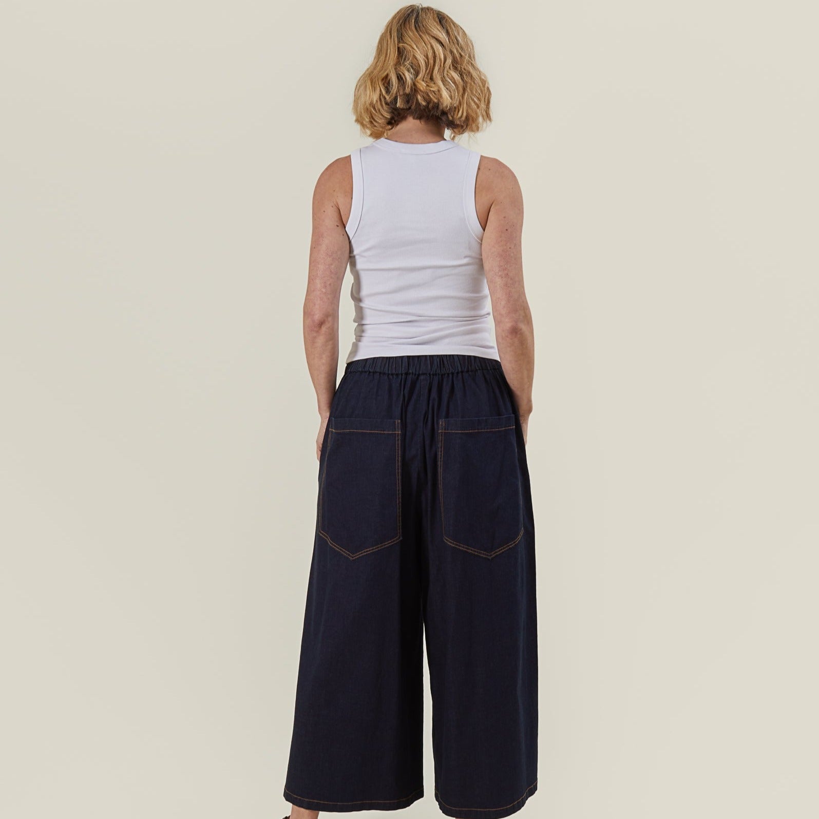 Chalk Ellen Ribbed Vest Top