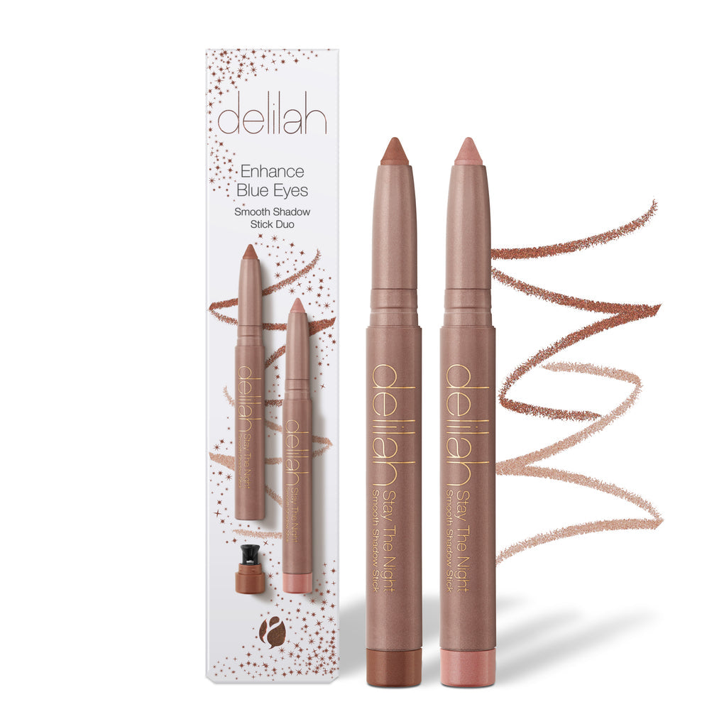 Delilah Cosmetics - Enhance Blue Eyes - Honey Moon and Cinnamon Swirl