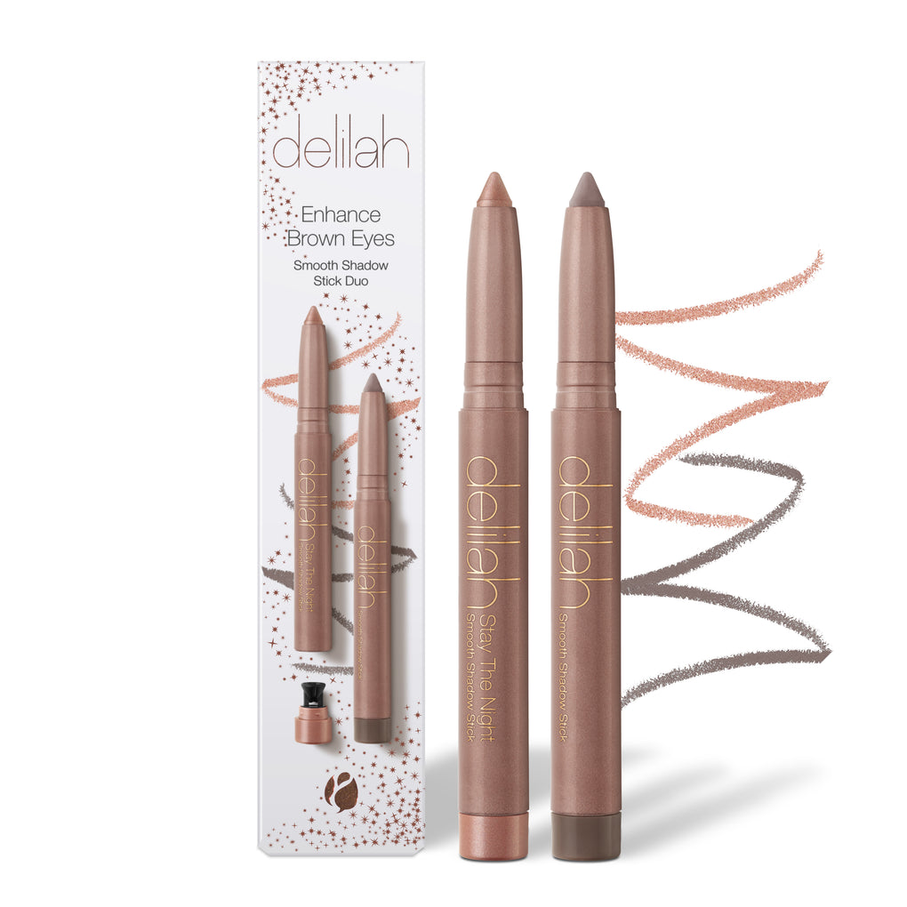 Delilah Cosmetics - Enhance Brown Eyes - Copper Beech and Soft Slate
