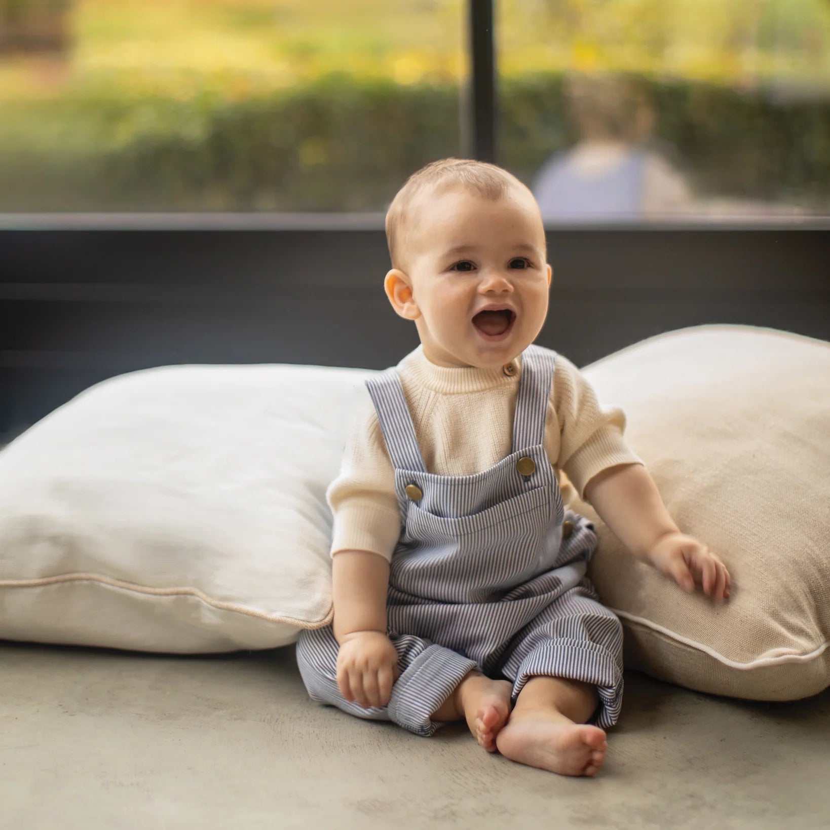 Chalk Mini Hatchling Stripe Jumpsuit