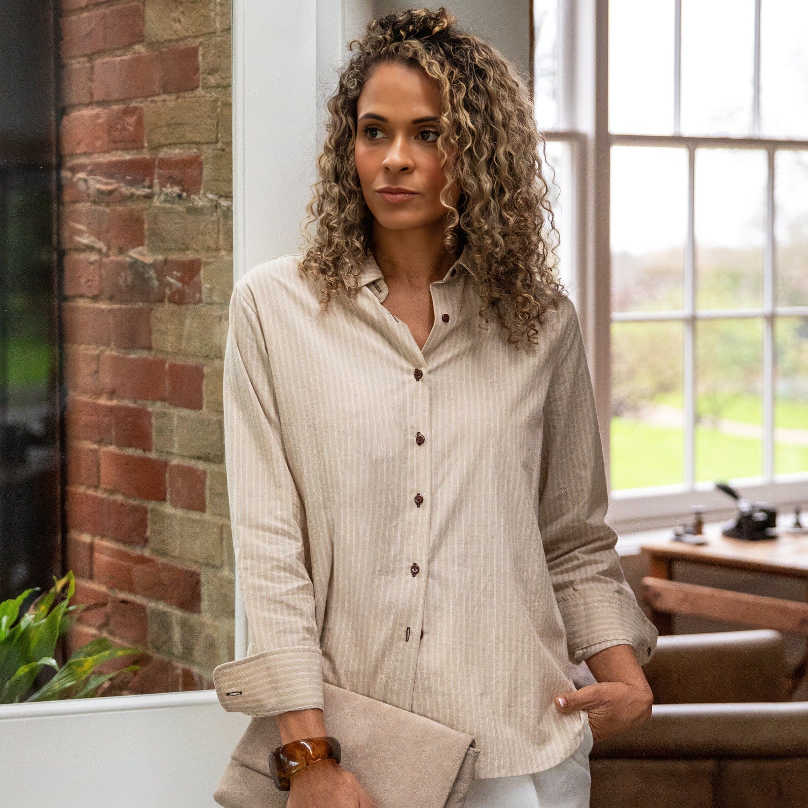 Chalk Nola Stripe Shirt