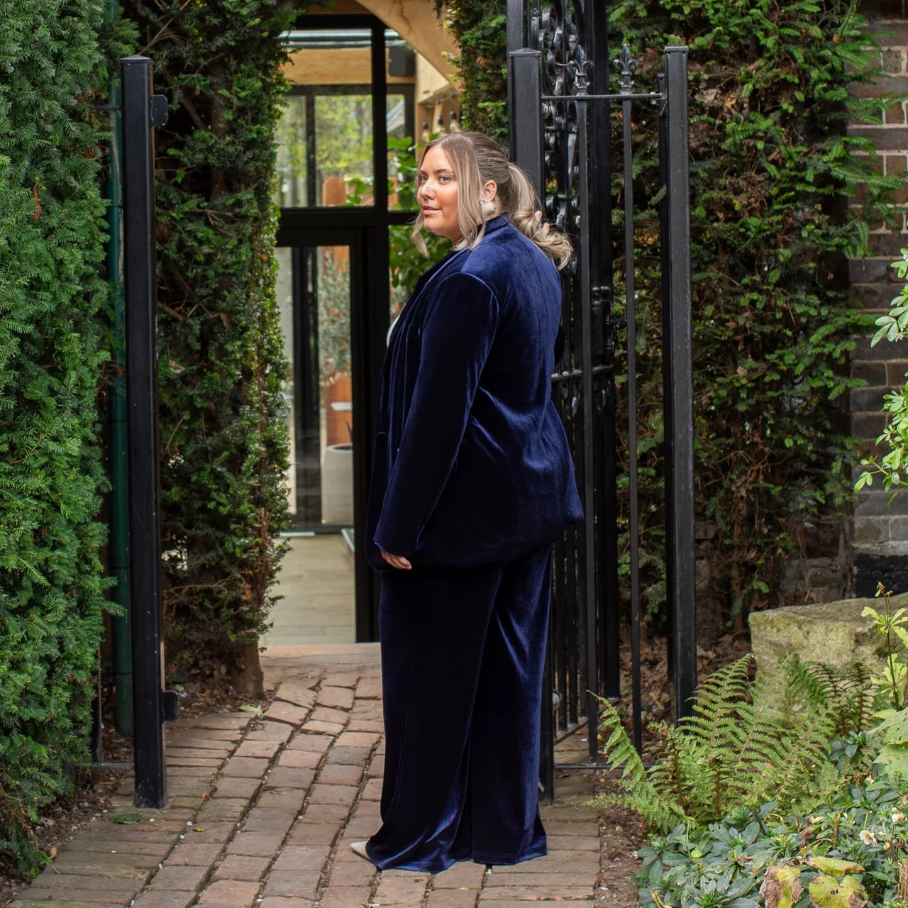 Chalk Margo Velvet Blazer