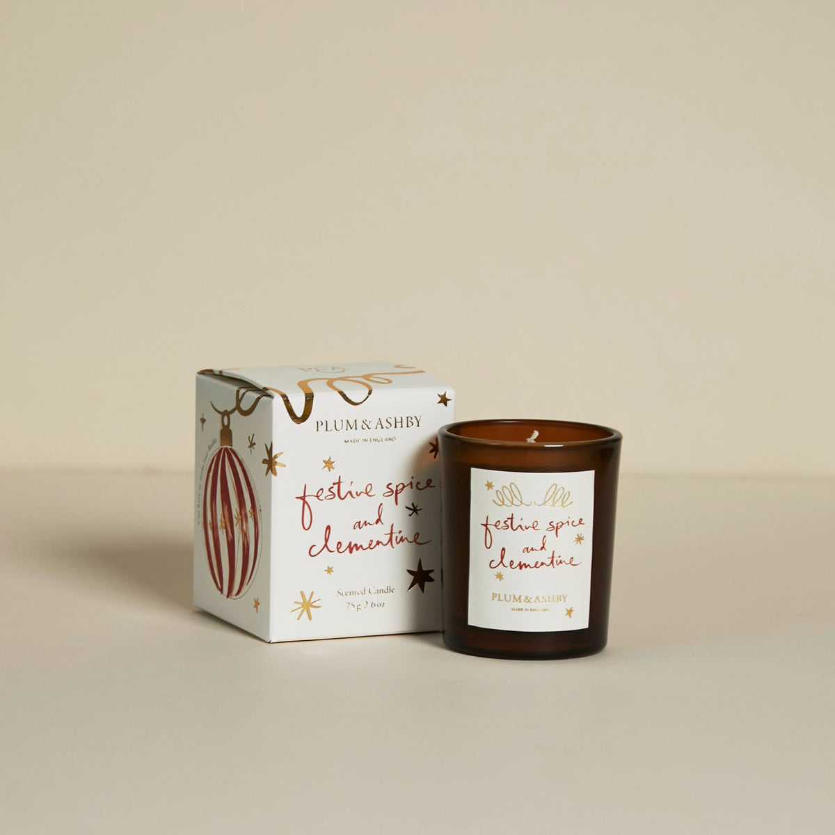 Plum & Ashby Festive Spice & Clementine Votive Candle