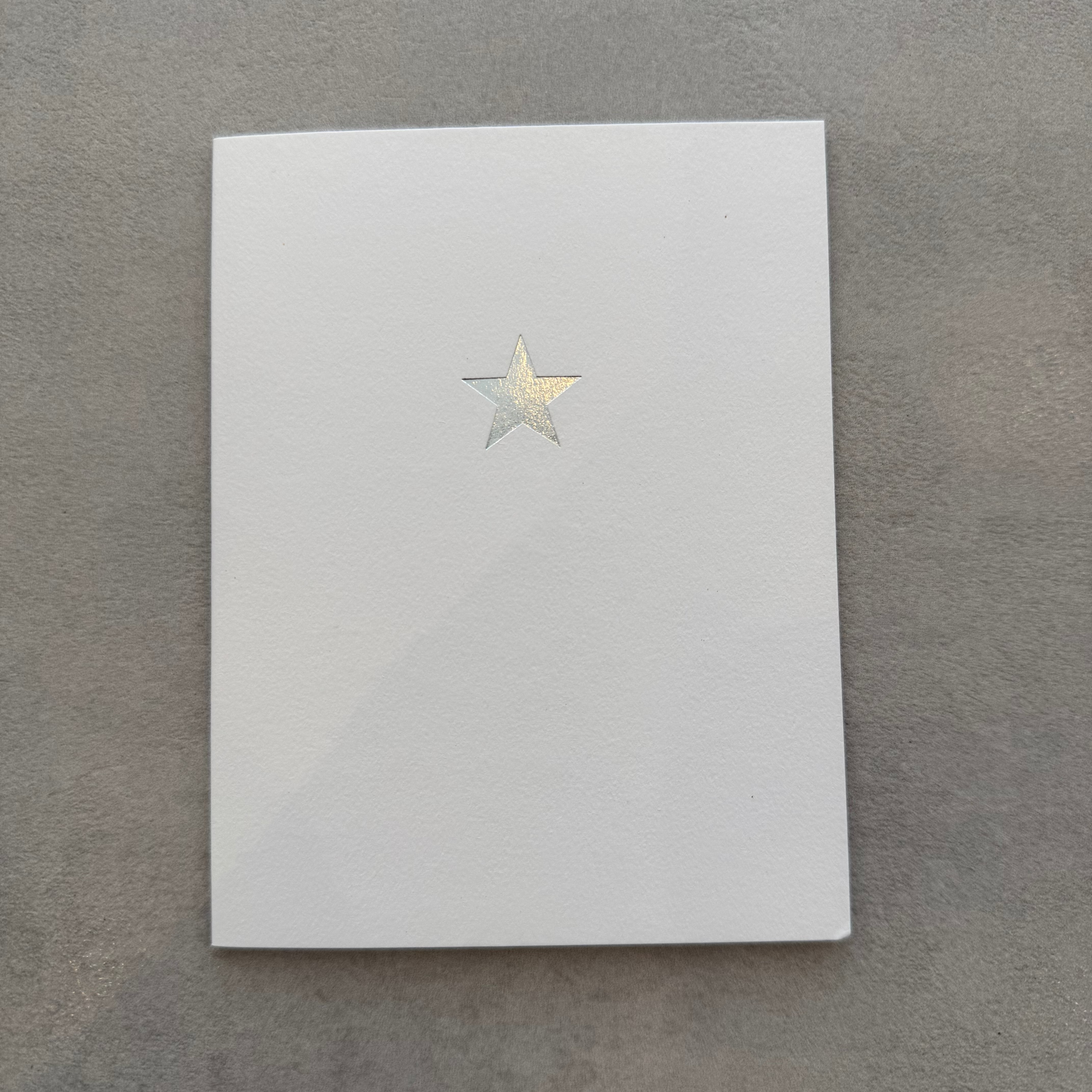Chalk Silver Star Greetings Card