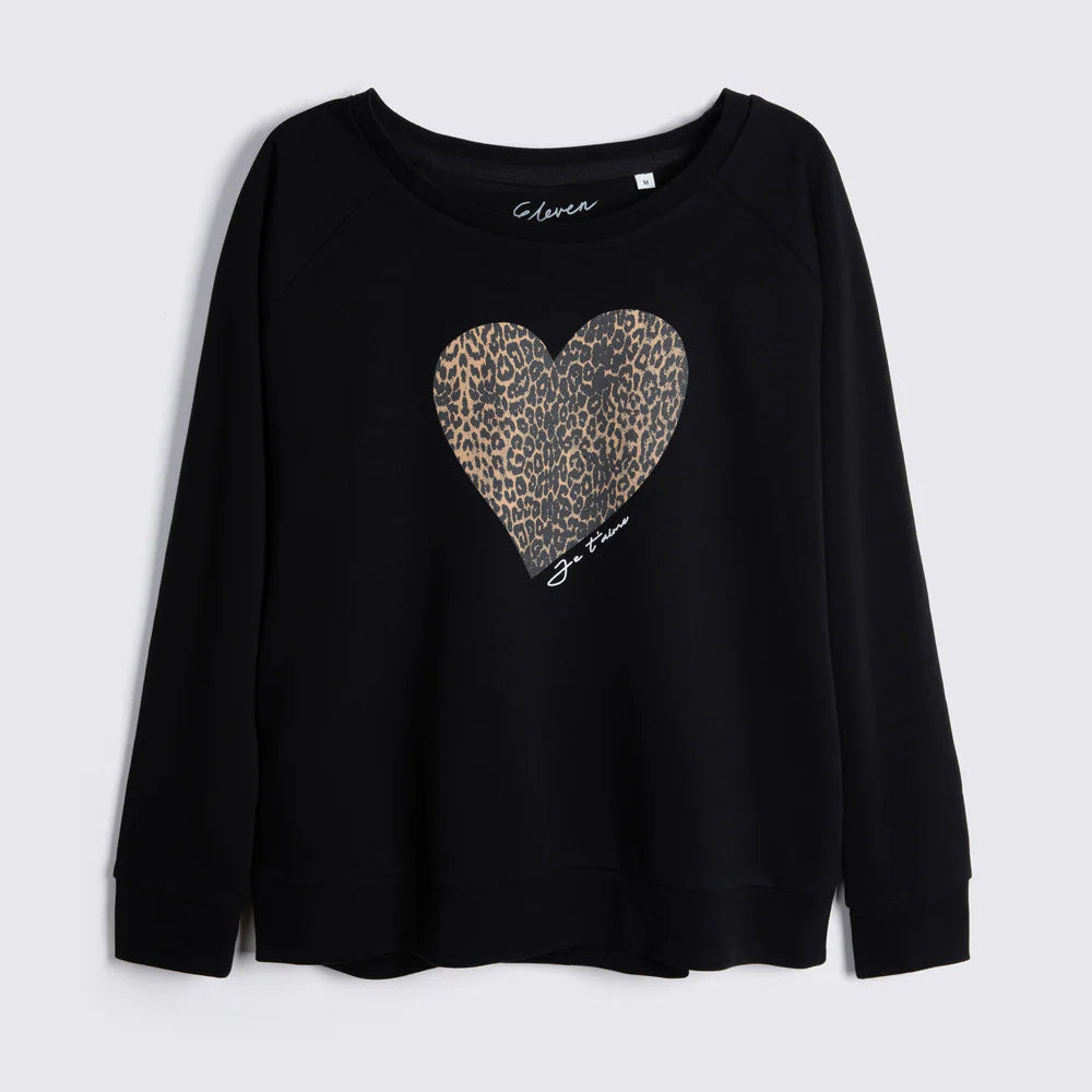 Eleven Loves - Leopard Heart Sweatshirt