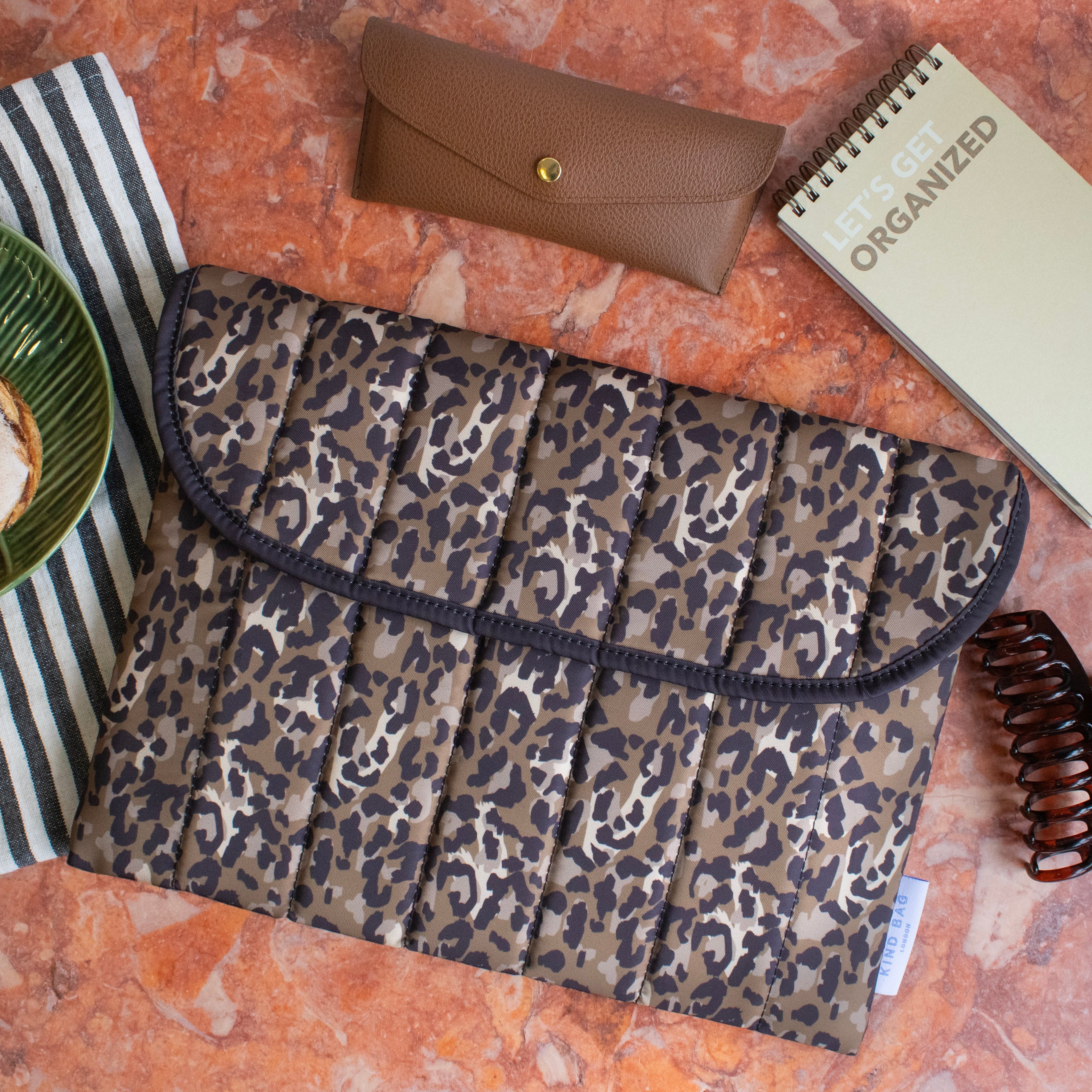KIND Bags Leopard Print Laptop Sleeve