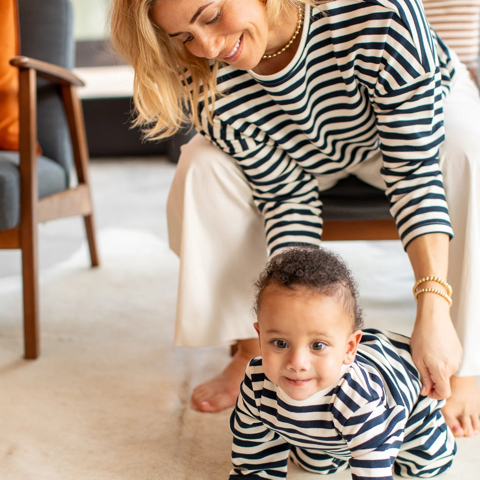 Chalk Rebecca Stripe Top