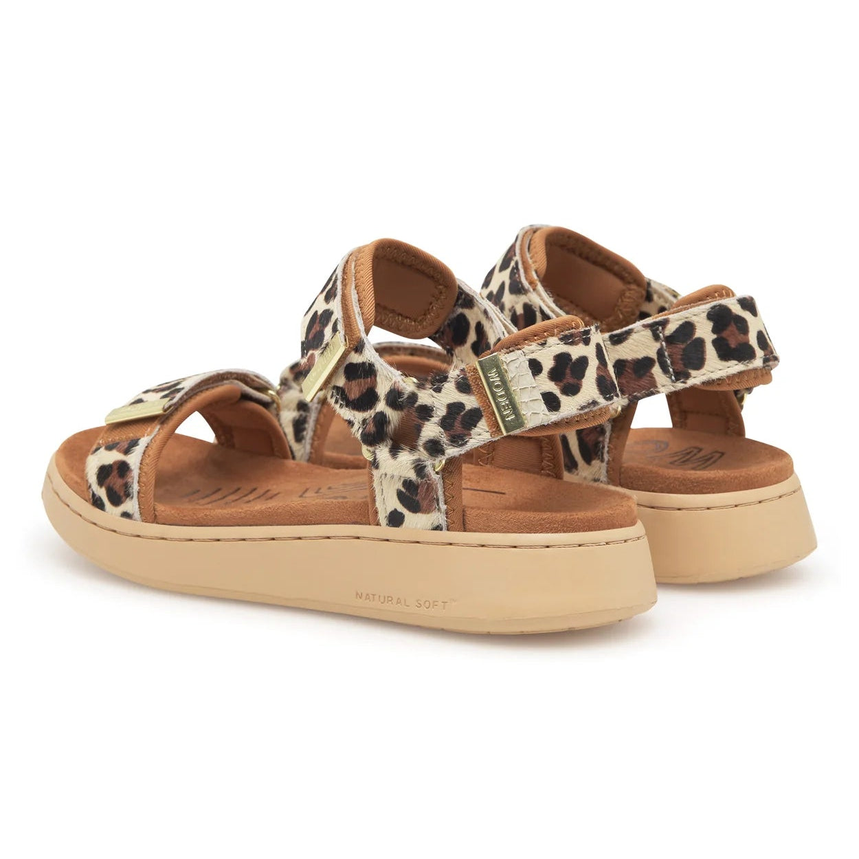 Woden Leopard Line Sandals