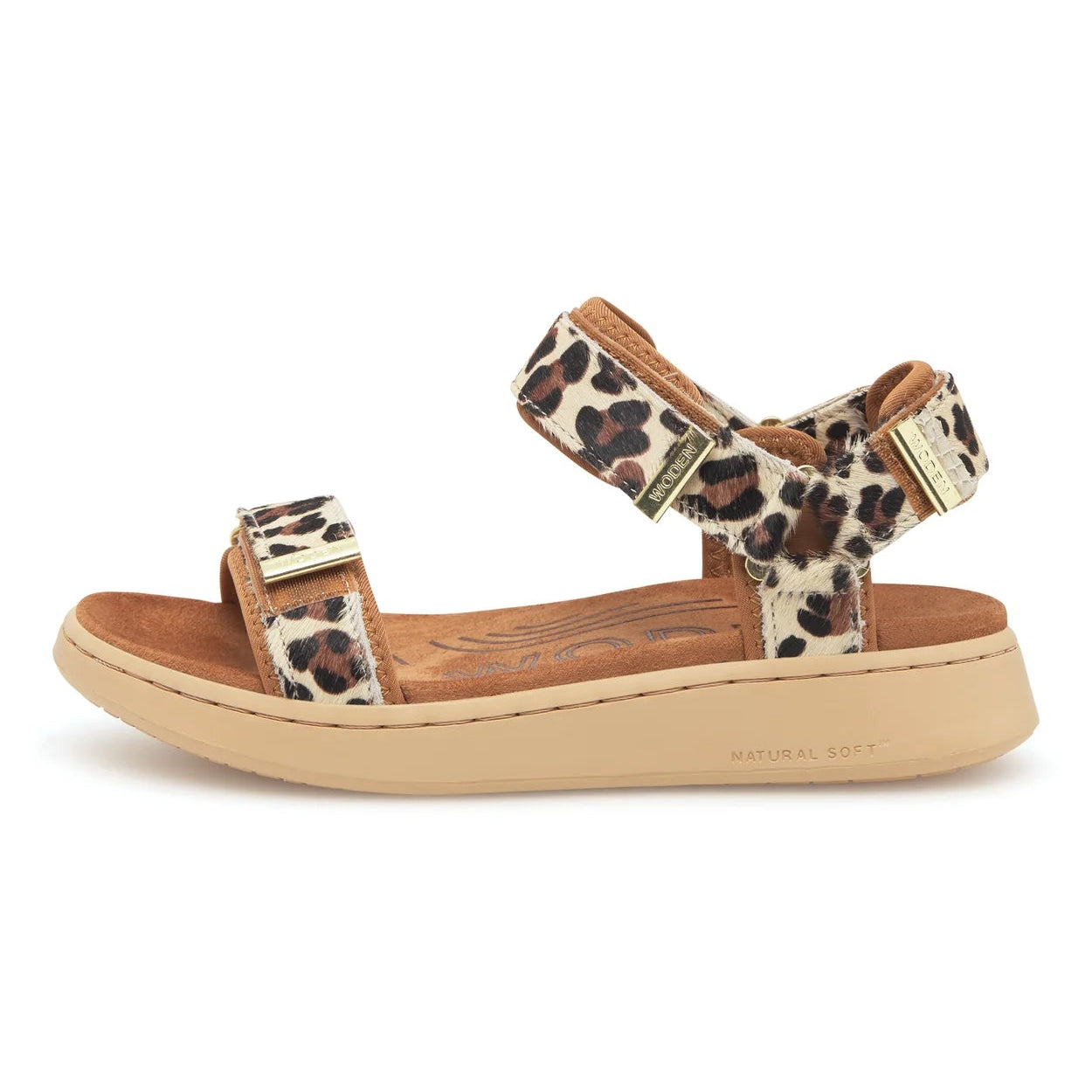 Woden Leopard Line Sandals