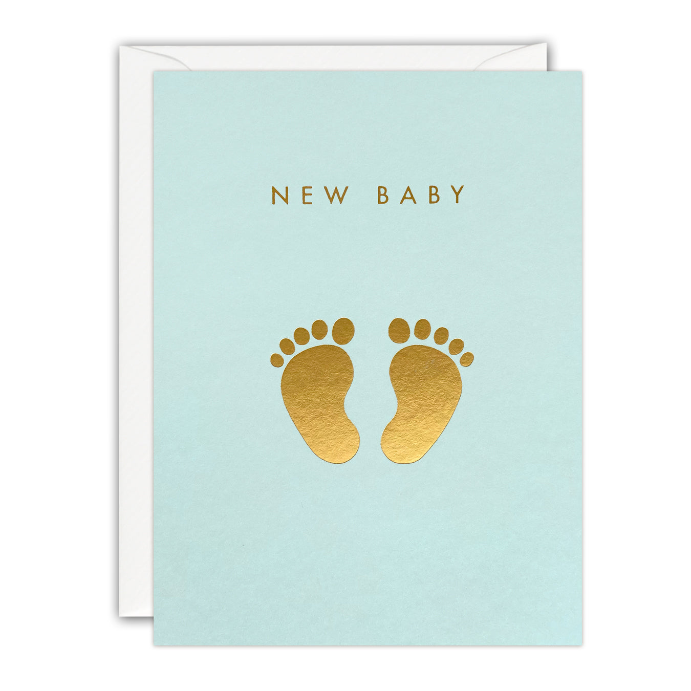 Gold Feet Mini New Baby Card