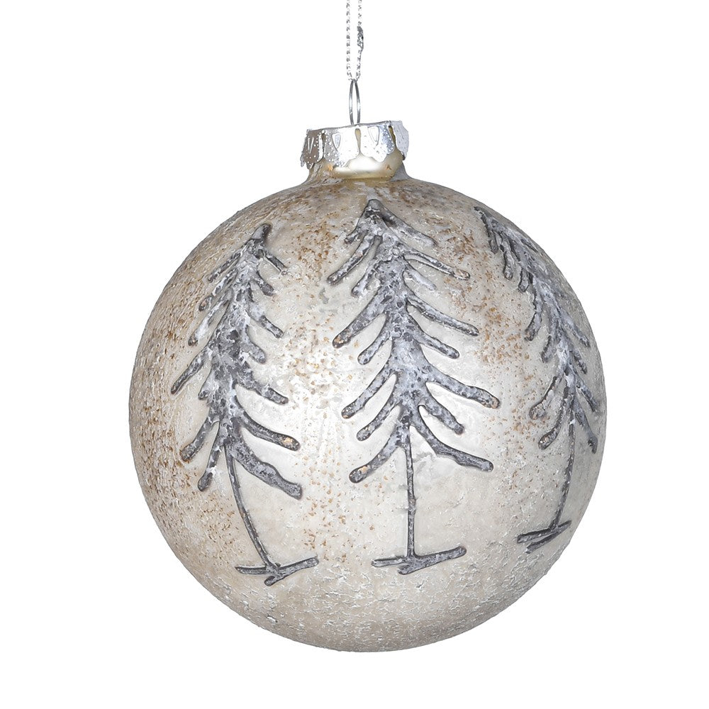 Silver Woodland Bauble