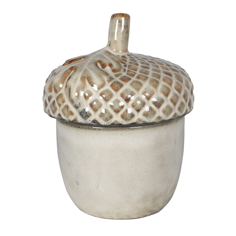 Ceramic Acorn Candle with Lid